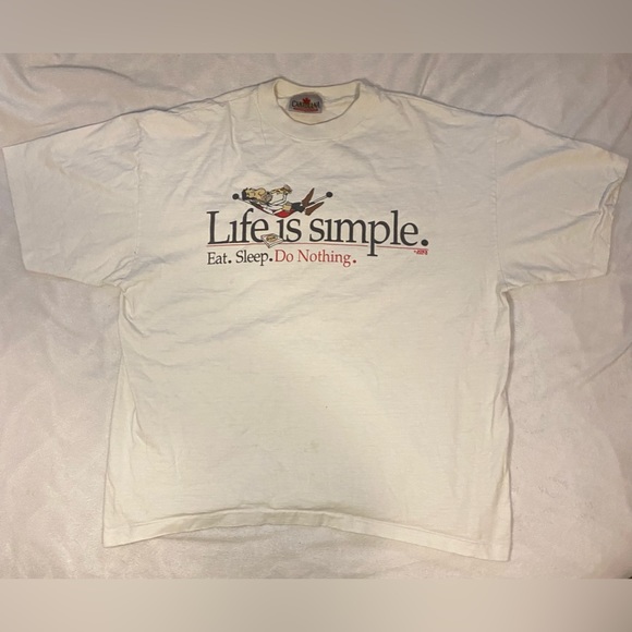 Single Stitch “Life is Simple” Vintage Tshirt - Picture 2 of 3